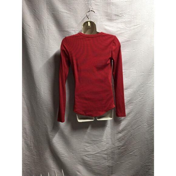 No Boundaries Women’s Ribbed Crewneck Tee – Red – Size XS - Picture 3 of 4